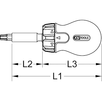 KS Tools mini odvijač sa čegrtaljkom 6u1 1/4