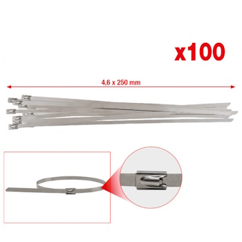 KS Tools nerđajuća čelična vezica za creva sa kuglastim zatvaračem 4.6x250 set 100/1 115.1592 KS Tools nerđajuća čelična vezica za creva sa kuglastim zatvaračem 4.6x250 set 100/1 115.1592