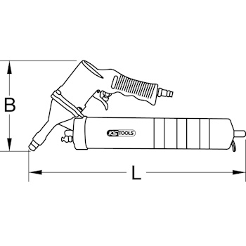 KS Tools pneumatska presa za mast sa fleksibilnim crevom i mlaznicom 515.3900-4