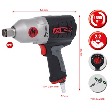 KS Tools pneumatski udarni odvijač 3/4