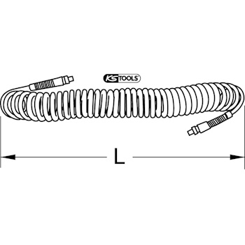 KS Tools pneumatsko spiralno crevo Ø10mm 15m 515.3340-5