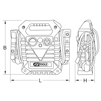 KS Tools pojačivač baterije 12+24V mobilni pomoćni uređaj za pokretanje 1400A 550.1720-5