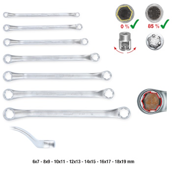 KS Tools set dvostrukih okastih ključeva RESCUEpower 6-19mm 517.1555-3