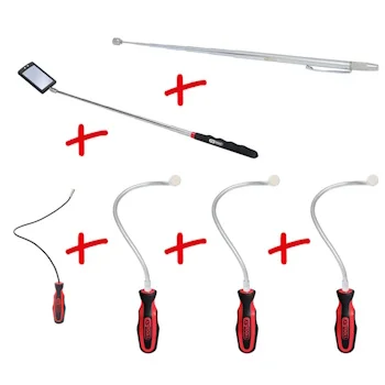 KS Tools set fleksibilnih i teleskopskih držača magneta i retrovizora 6/1 550.1090 KS Tools set fleksibilnih i teleskopskih držača magneta i retrovizora 6/1 550.1090