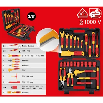 KS Tools set izolovanih alata za hibridna i električna vozila 26/1 117.1895 KS Tools set izolovanih alata za hibridna i električna vozila 26/1 117.1895