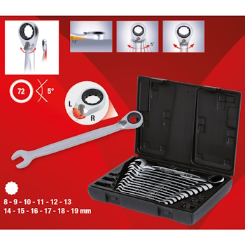 KS Tools set ključeva za reverzibilnu kombinaciju 8-19mm 12/1 503.4665 KS Tools set ključeva za reverzibilnu kombinaciju 8-19mm 12/1 503.4665