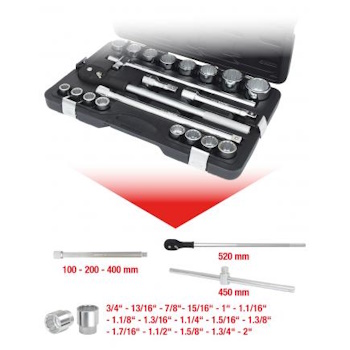 KS Tools set nasadnih ključeva 3/4 KS Tools set nasadnih ključeva 3/4