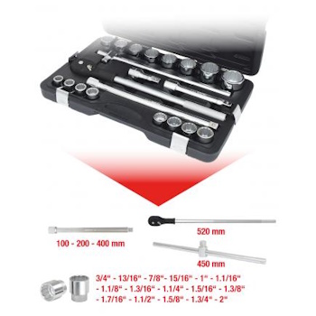 KS Tools set nasadnih ključeva 3/4