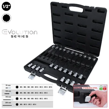 KS Tools set nasadnih ključeva za (XZN) nazubljene vijke 1/2 KS Tools set nasadnih ključeva za (XZN) nazubljene vijke 1/2