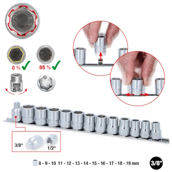 KS Tools set nasadnih ključeva 3/8