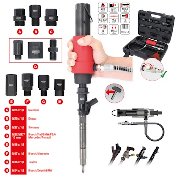 KS Tools set pneumatskih izvlakača za injektore 9/1 152.1130-8