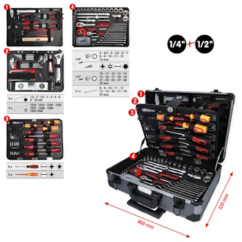 KS Tools set univerzalnih alata 1/4