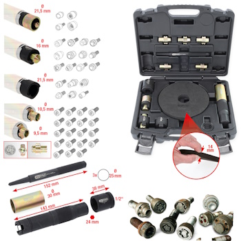 KS Tools set za demontažu brave na felnama 15/1 913.1430 KS Tools set za demontažu brave na felnama 15/1 913.1430