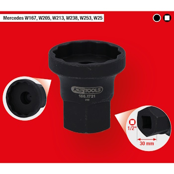 KS Tools specijalni nasadni ključ za ležaj za Mercedes 30mm 150.1721 KS Tools specijalni nasadni ključ za ležaj za Mercedes 30mm 150.1721