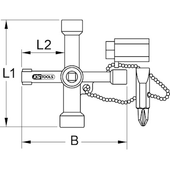 KS Tools univerzalni ključ kontrolnog ormana 71mm 130.1015-2