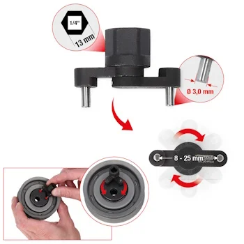 KS Tools univerzalni podesivi nasadni ključ 1/4 KS Tools univerzalni podesivi nasadni ključ 1/4