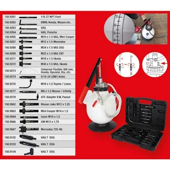 KS Tools univerzalni sistem za punjenje ulja u menjaču sa setom adaptera set 23/1 150.9105-7