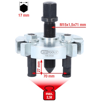 KS Tools univerzalni skidač remenice trokraki 70mm 150.3130-2