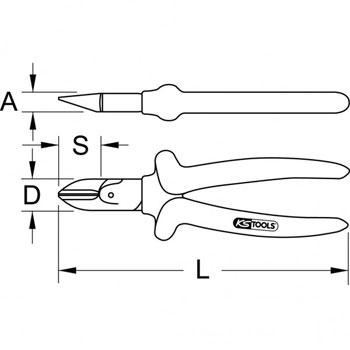 KS Tools dijagonalni sekač stranica SlimPOWER 160mm 115.2231-1