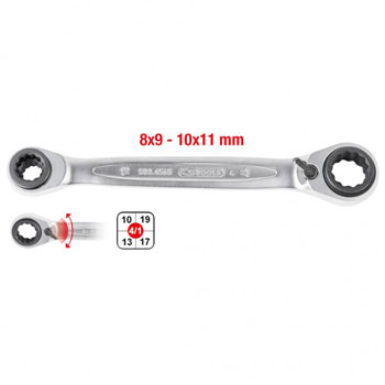 KS Tools dupli ustavljački okasti ključ prebaciv 10x19x13x17mm 4 u 1 GEARplus® 503.4565 KS Tools dupli ustavljački okasti ključ prebaciv 10x19x13x17mm 4 u 1 GEARplus® 503.4565