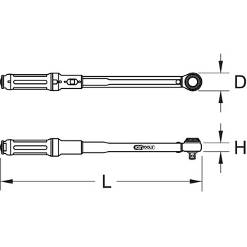 KS Tools ustavljački moment ključ obrtna glava 1-5Nm 1/4