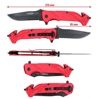 KS Tools preklopni nož sa sekačem pojaseva 907.2220-1