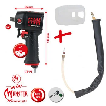 KS Tools pneumatski udarni odvijač visokih performansi 1.390 Nm sa zaštitnom navlakom i crevom za ublažavanje buke 1/2 KS Tools pneumatski udarni odvijač visokih performansi 1.390 Nm sa zaštitnom navlakom i crevom za ublažavanje buke 1/2