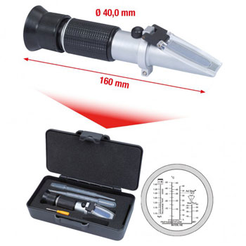 KS Tools refraktometar  optički kontrolni uređaj za tečnost u akumulatoru sredstvo za zaštitu od mraza i AdBlue®-aditivi 550.1285-1