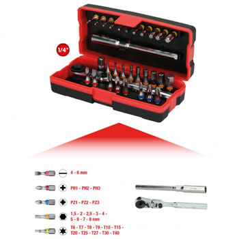 KS Tools set bitova 1/4