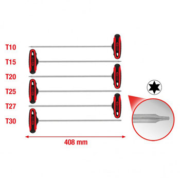 KS Tools set ugaonih Torx steznih ključeva s T-ručkom 6-delni 158.8050-1