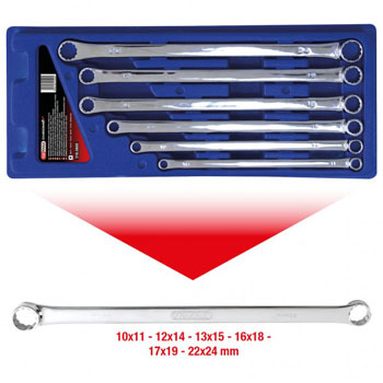 KS Tools set duplih okastih ključeva XL 6-delni CHROMEplus 518.0800-1