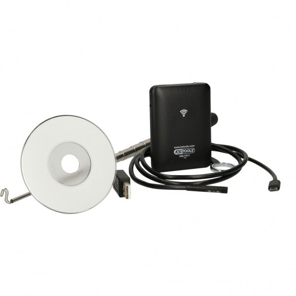 KS Tools set Wi-Fi videoskopa sa Ø 6,0 mm 0° i 90° HD sondom s prednjom kamerom prebacivi 4-delni 550.7540 KS Tools set Wi-Fi videoskopa sa Ø 6,0 mm 0° i 90° HD sondom s prednjom kamerom prebacivi 4-delni 550.7540