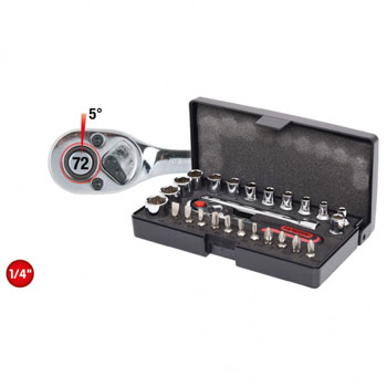 KS Tools set nasadnih ključeva 26-delni 1/4