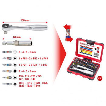 KS Tools bit box 32-delni 1/4