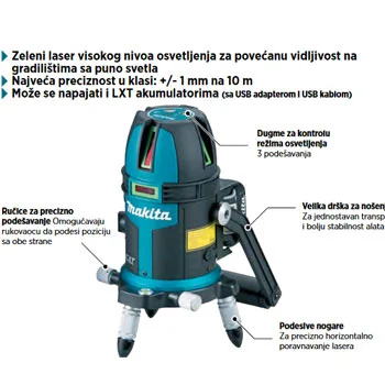 Makita laser sa ukrštenim linijama SK312GDZ Makita laser sa ukrštenim linijama SK312GDZ