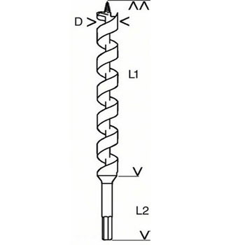 Levior set burgija za drvo 1/6 230mm 07590-2