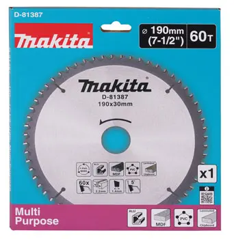 Makita TCT list testere 190mm D-81387 Makita TCT list testere 190mm D-81387