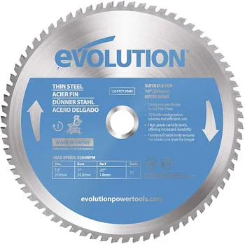Evolution list testere 255mm multi EVO255-STEEL TCT 70 zuba Evolution list testere 255mm multi EVO255-STEEL TCT 70 zuba