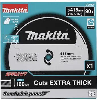 Makita E-30209 EFFICUT TCT list za sendvič panele 415 x 30 mm, 90 zuba Makita E-30209 EFFICUT TCT list za sendvič panele 415 x 30 mm, 90 zuba