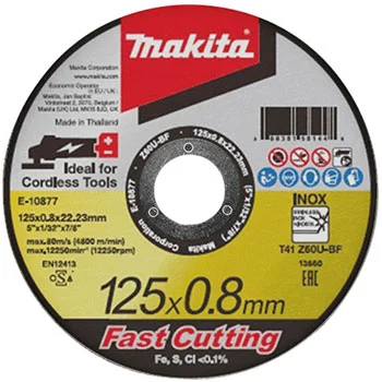 Makita Tanka rezna ploča za inox 125x0.8mm E-10877 Makita Tanka rezna ploča za inox 125x0.8mm E-10877