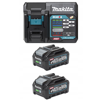 Makita XGT komplet - akumulatorska bušilica-odvijač XGT 40V + akumulatorska ugaona brusilica 125mm XGT 40V + punjač + 2 baterije + kofer DK0124G201-7