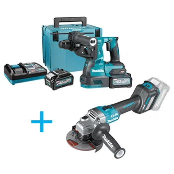 Makita XGT akcijski set - akumulatorska bušilica-čekić SDS+ XGT 40V 4,0Ah + akumulatorska ugaona brusilica 125mm XGT 40V HR003GM201+GA023GZ Makita XGT akcijski set - akumulatorska bušilica-čekić SDS+ XGT 40V 4,0Ah + akumulatorska ugaona brusilica 125mm XGT 40V HR003GM201+GA023GZ