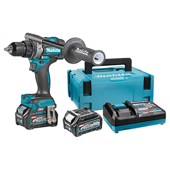 Makita XGT akcijski set - akumulatorska bušilica-odvijač XGT 40V 2,5Ah + akumulatorska ugaona brusilica 230mm XGT 40V DF001GD201+GA038GZ-1