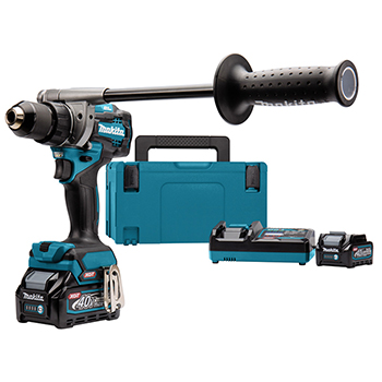 Makita XGT akcijski set - akumulatorska bušilica-odvijač XGT 40V 2,5Ah + akumulatorska ugaona brusilica 230mm XGT 40V DF001GD201+GA038GZ-2