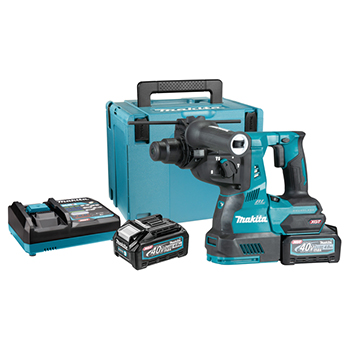 Makita XGT akcijski set - akumulatorska bušilica-čekić SDS+ XGT 40V 4,0Ah + akumulatorska ugaona brusilica 125mm XGT 40V HR003GM201+GA023GZ-1