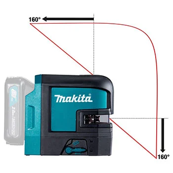 Makita akumulatorski laser sa ukrštenim linijama - crveni SK105DZ sa kablom i adapterom CXT/LXT-3