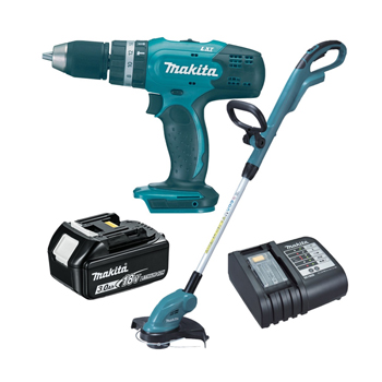 Makita akumulatorski set akumulatorska udarna bušilica odvrtač  + akumulatorski trimer  DLX2114S 