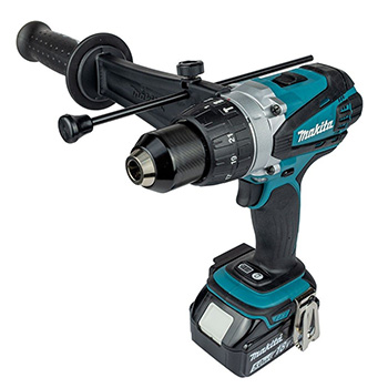 Makita LXT set - akumulatorska udarna bušilica-odvijač DHP458Z + akumulatorski udarni odvijač DTD152Z + punjač + 2 baterije + Makpac DLX2145TJ-3