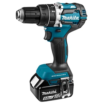 Makita LXT set - akumulatorska udarna bušilica-odvijač DHP484Z + akumulatorska ugaona brusilica DGA504Z + punjač + 2 baterije + 2 Makpac DLX2179TJ1-2