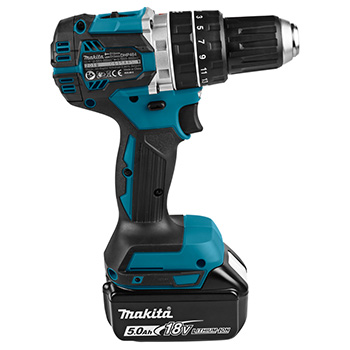 Makita LXT set - akumulatorska udarna bušilica-odvijač DHP484Z + akumulatorska ugaona brusilica DGA504Z + punjač + 2 baterije + 2 Makpac DLX2179TJ1-3